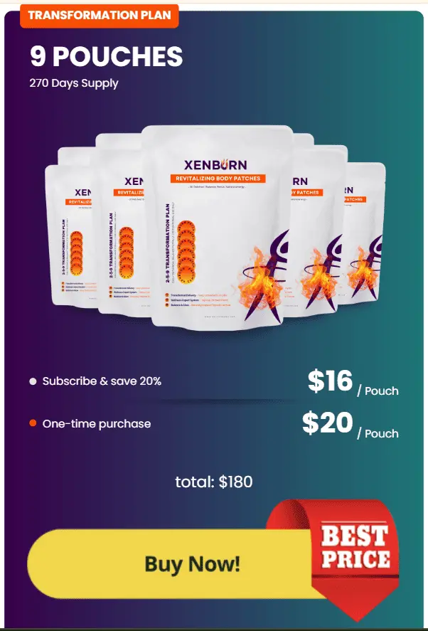 xenburn 9 pouches price